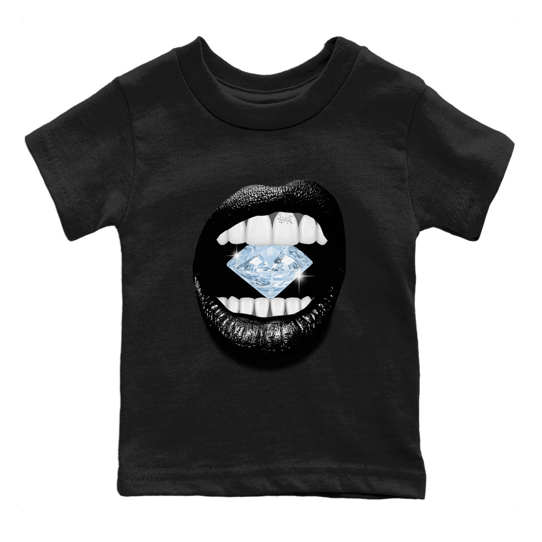 Air Jordan 7 Chambray Sneaker Match Tees Lips Diamond Sneaker Tees Jordan 7 Chambray Sneaker Release Tees Kids Shirts Black 2