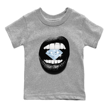 Air Jordan 7 Chambray Sneaker Match Tees Lips Diamond Sneaker Tees Jordan 7 Chambray Sneaker Release Tees Kids Shirts Heather Grey 2