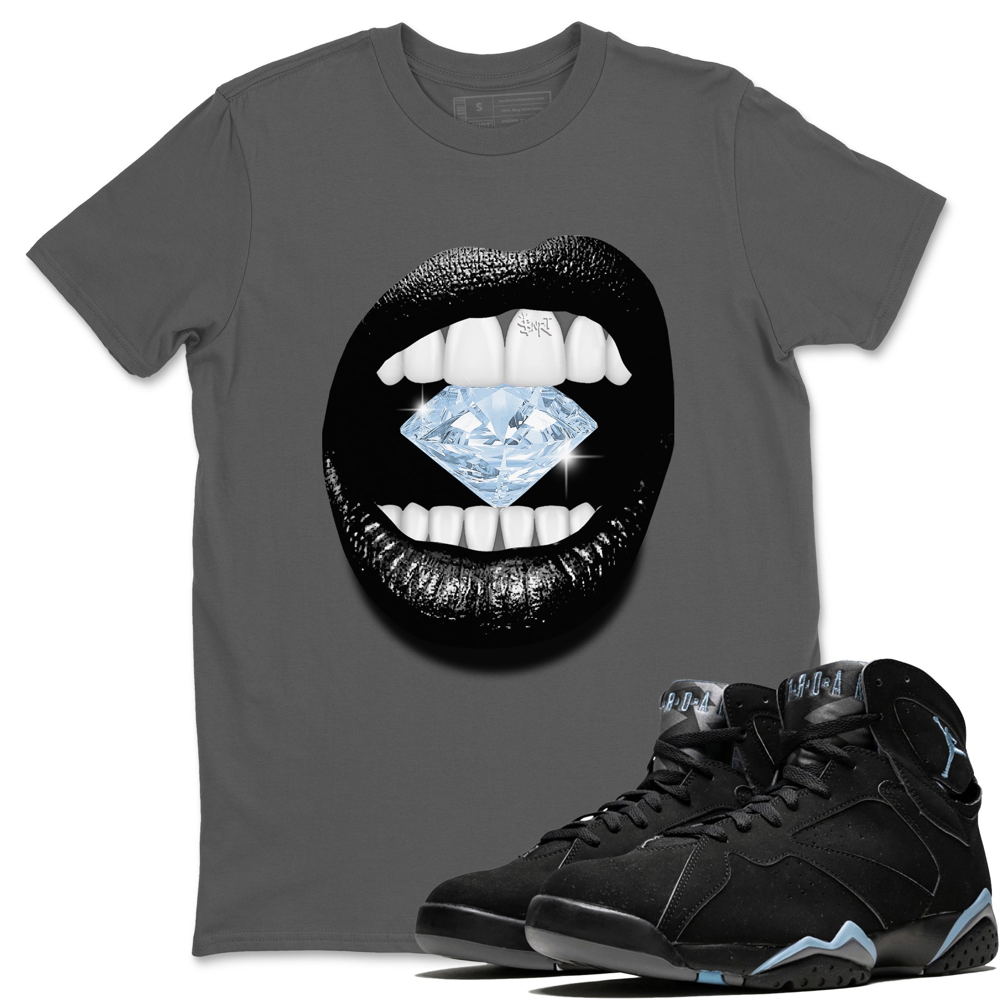 Air Jordan 7 Chambray Sneaker Match Tees Lips Diamond Sneaker Tees Jordan 7 Chambray Sneaker Release Tees Unisex Shirts Cool Grey 1