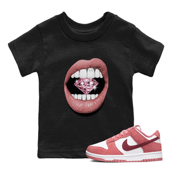 Dunk Valentines Day tees to match jordans Lips Diamond sneaker tees Dunk Valentines Day 2024 SNRT Sneaker Tees Baby Toddler Sneaker Matching Shirt Black 1 T-Shirt