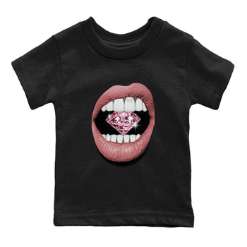 Dunk Valentines Day tees to match jordans Lips Diamond sneaker tees Dunk Valentines Day 2024 SNRT Sneaker Tees Baby Toddler Sneaker Matching Shirt Black 2 T-Shirt