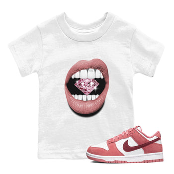 Dunk Valentines Day tees to match jordans Lips Diamond sneaker tees Dunk Valentines Day 2024 SNRT Sneaker Tees Baby Toddler Sneaker Matching Shirt White 1 T-Shirt