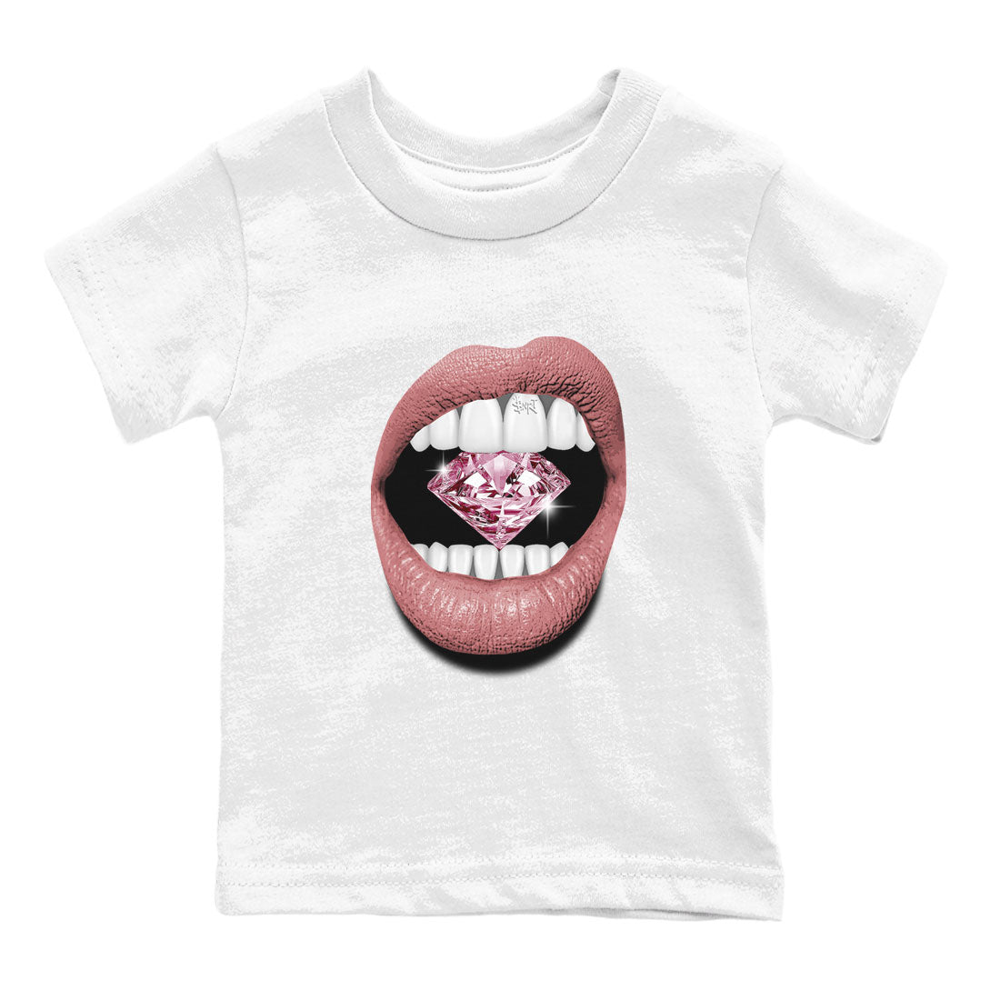 Dunk Valentines Day tees to match jordans Lips Diamond sneaker tees Dunk Valentines Day 2024 SNRT Sneaker Tees Baby Toddler Sneaker Matching Shirt White 2 T-Shirt