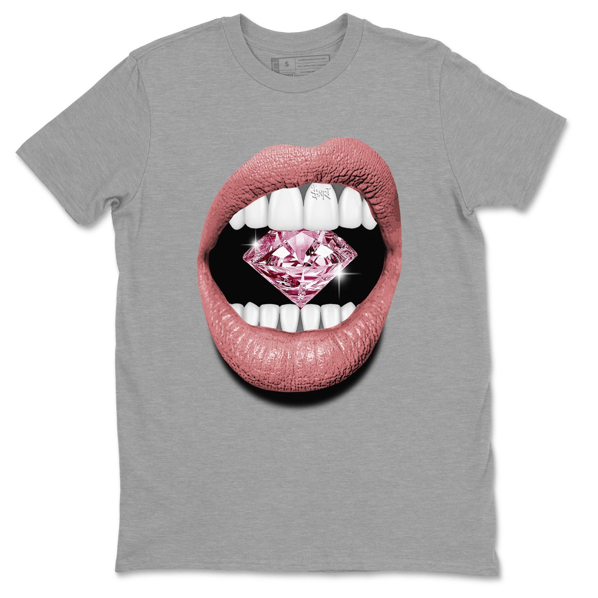 Dunk Valentines Day tees to match jordans Lips Diamond sneaker tees Dunk Valentines Day 2024 SNRT Sneaker Tees Unisex Sneaker Matching Clothes Heather Grey 2 T-Shirt