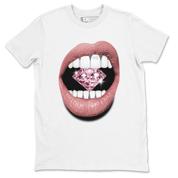 Dunk Valentines Day tees to match jordans Lips Diamond sneaker tees Dunk Valentines Day 2024 SNRT Sneaker Tees Unisex Sneaker Matching Clothes White 2 T-Shirt