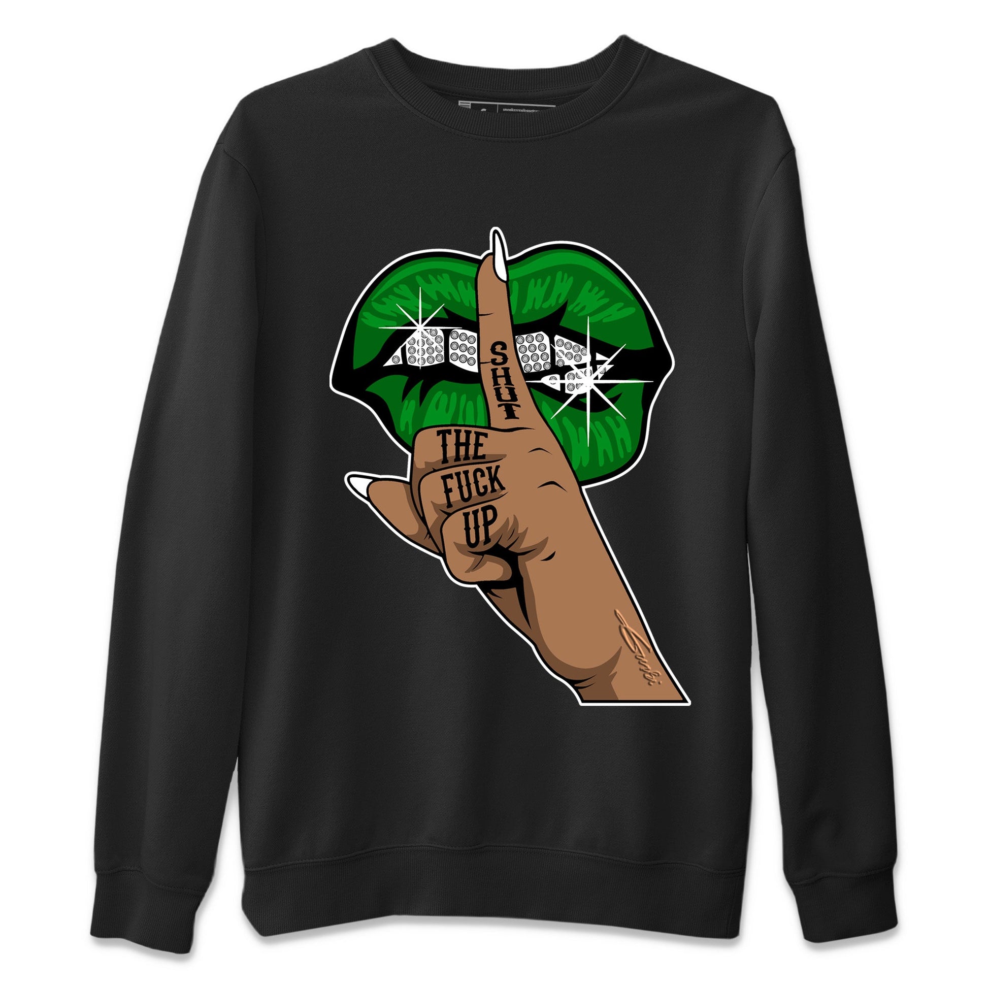 Air Jordan 1 Celtics Sneaker Match Tees Lips Hand Sneaker Tees Air Jordan 1 High OG Celtics Sneaker Release Tees Unisex Shirts Black 2