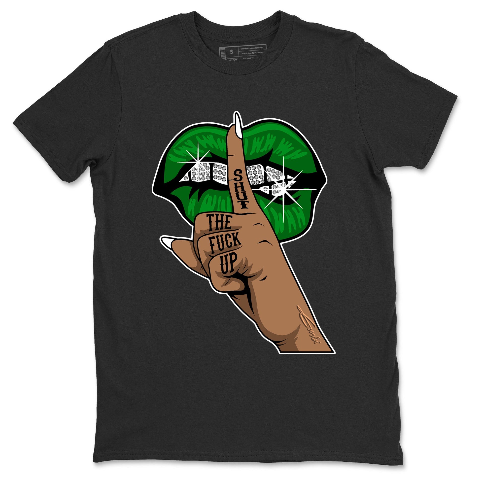Air Jordan 1 Celtics Sneaker Match Tees Lips Hand Sneaker Tees Air Jordan 1 High OG Celtics Sneaker Release Tees Unisex Shirts Black 2