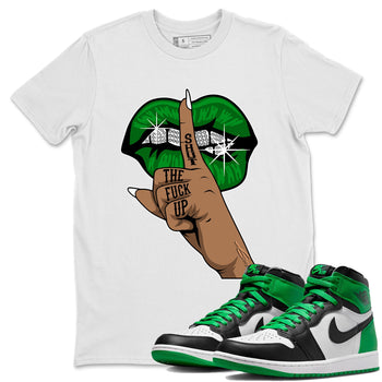 Air Jordan 1 Celtics Sneaker Match Tees Lips Hand Sneaker Tees Air Jordan 1 High OG Celtics Sneaker Release Tees Unisex Shirts White 1