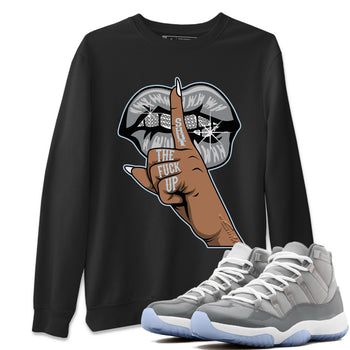 Jordan 11 Cool Grey Sneaker Match Tees Lips Hand Sneaker Tees Jordan 11 Cool Grey Sneaker Release Tees Unisex Shirts