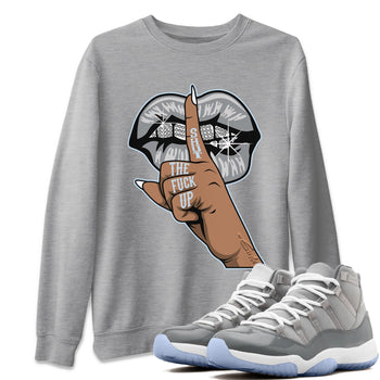 Jordan 11 Cool Grey Sneaker Match Tees Lips Hand Sneaker Tees Jordan 11 Cool Grey Sneaker Release Tees Unisex Shirts