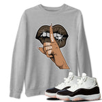 Air Jordan 11 Neapolitan shirt to match jordans Lips Hand special sneaker matching tees Jordan 11 WMNS Neapolitan SNRT sneaker tees Unisex Heather Grey 1 T-Shirt