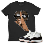 Air Jordan 11 Neapolitan shirt to match jordans Lips Hand special sneaker matching tees Jordan 11 WMNS Neapolitan SNRT sneaker tees Unisex Black 1 T-Shirt