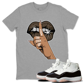 Air Jordan 11 Neapolitan shirt to match jordans Lips Hand special sneaker matching tees Jordan 11 WMNS Neapolitan SNRT sneaker tees Unisex Heather Grey 1 T-Shirt