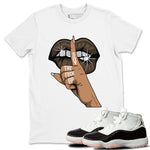 Air Jordan 11 Neapolitan shirt to match jordans Lips Hand special sneaker matching tees Jordan 11 WMNS Neapolitan SNRT sneaker tees Unisex White 1 T-Shirt