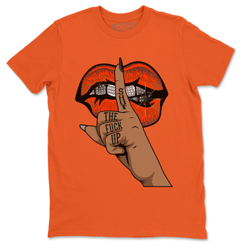 AJ12 Brilliant Orange Sneaker Shirt Lips Hand Sneaker Tees Air Jordan 12 Brilliant Orange Sneaker Release Tees Unisex Shirts Orange 2