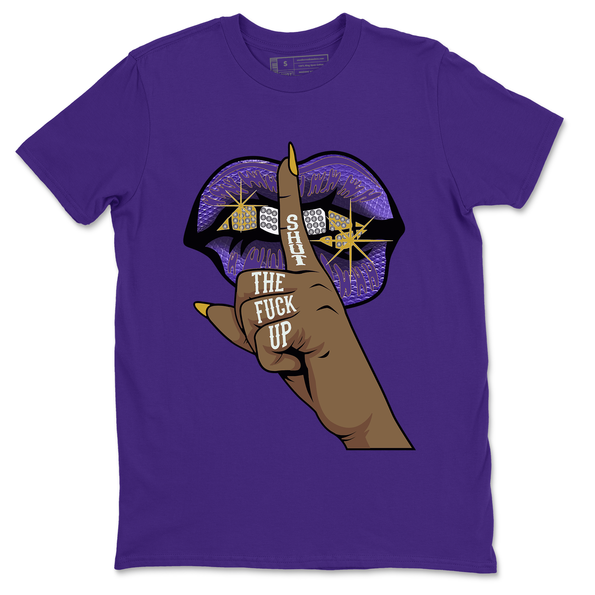 Air Jordan 12 Field Purple Sneaker Match Tees Lips Hand Sneaker Tees Jordan Jordan 12 Lakers Sneaker Release Tees Unisex Shirts Purple 2