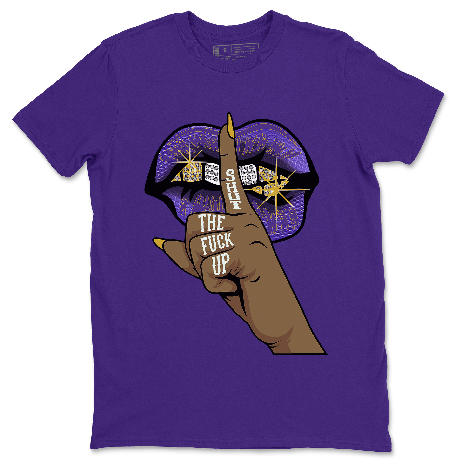 Air Jordan 12 Field Purple Sneaker Match Tees Lips Hand Sneaker Tees Jordan Jordan 12 Lakers Sneaker Release Tees Unisex Shirts Purple 2