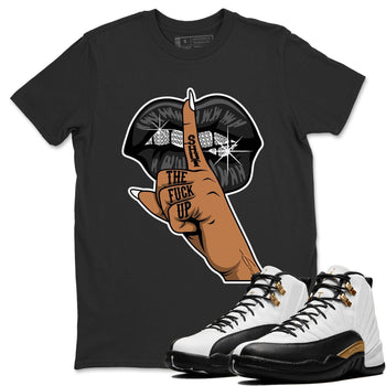 Jordan 12 Royalty Sneaker Match Tees Lips Hand Sneaker Tees Jordan 12 Royalty Sneaker Release Tees Unisex Shirts