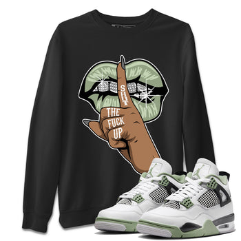 Jordan 4 Seafoam Sneaker Match Tees Lips Hand Sneaker Tees Jordan 4 Seafoam Sneaker Release Tees Unisex Shirts
