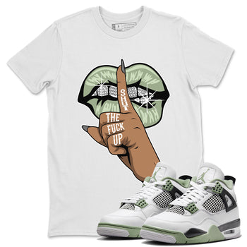 Jordan 4 Seafoam Sneaker Match Tees Lips Hand Sneaker Tees Jordan 4 Seafoam Sneaker Release Tees Unisex Shirts
