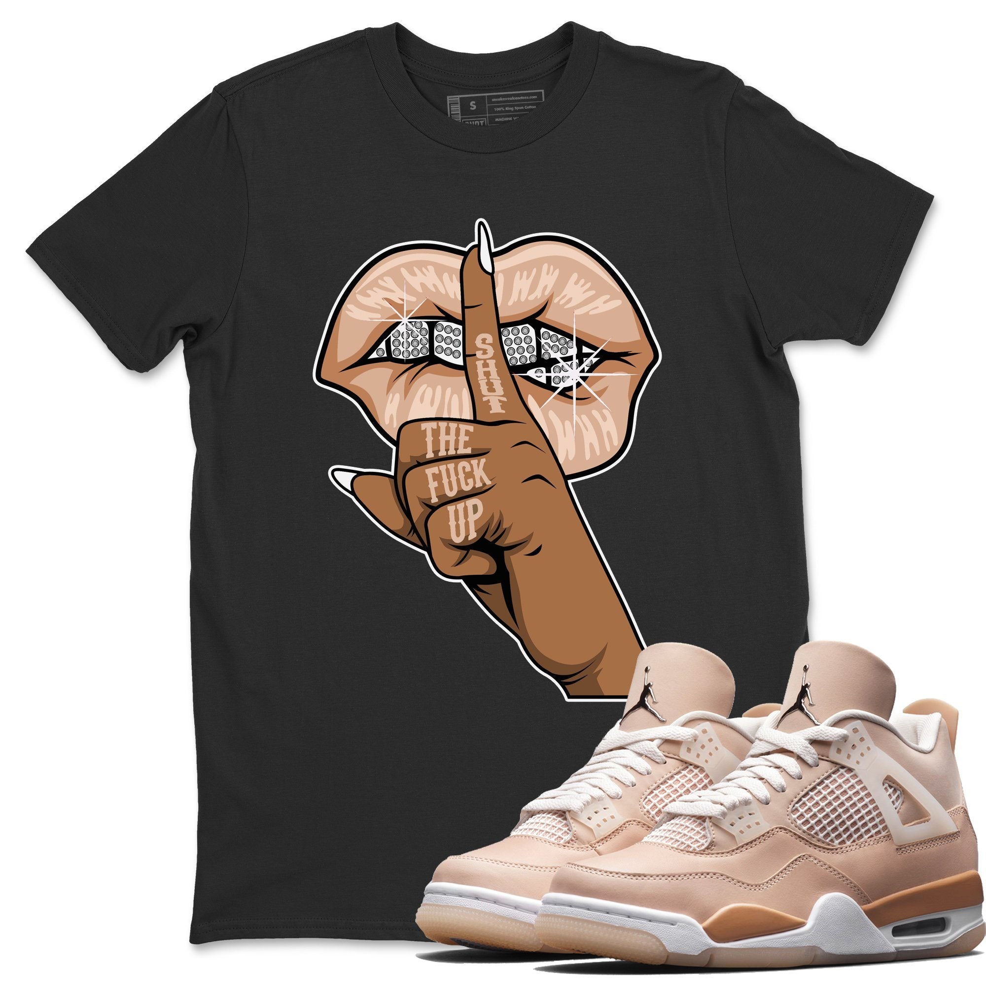 Jordan 4 Shimmer Sneaker Match Tees Lips Hand Sneaker Tees Jordan 4 Shimmer Sneaker Release Tees Unisex Shirts