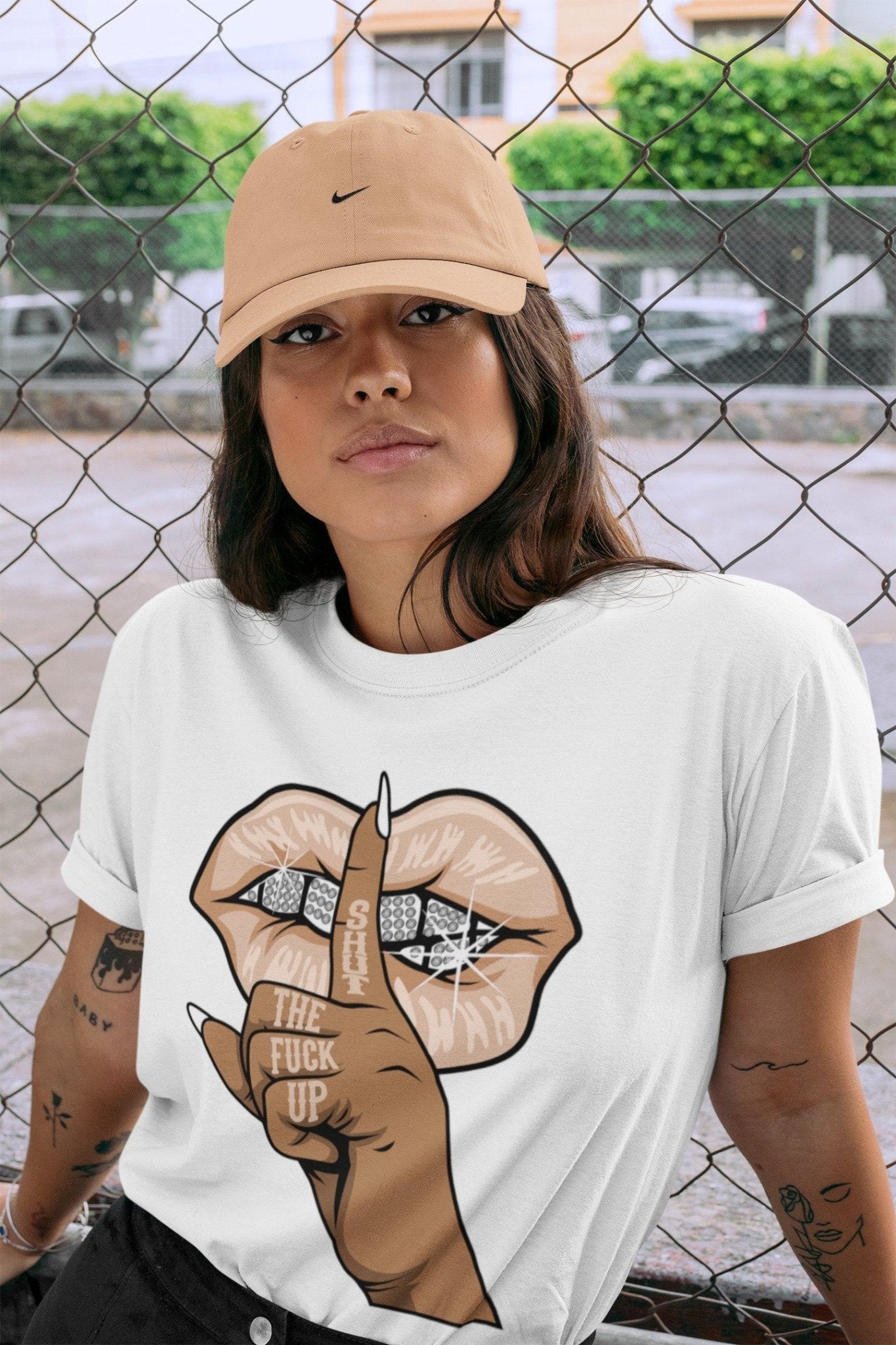 Jordan 4 Shimmer Sneaker Match Tees Lips Hand Sneaker Tees Jordan 4 Shimmer Sneaker Release Tees Unisex Shirts