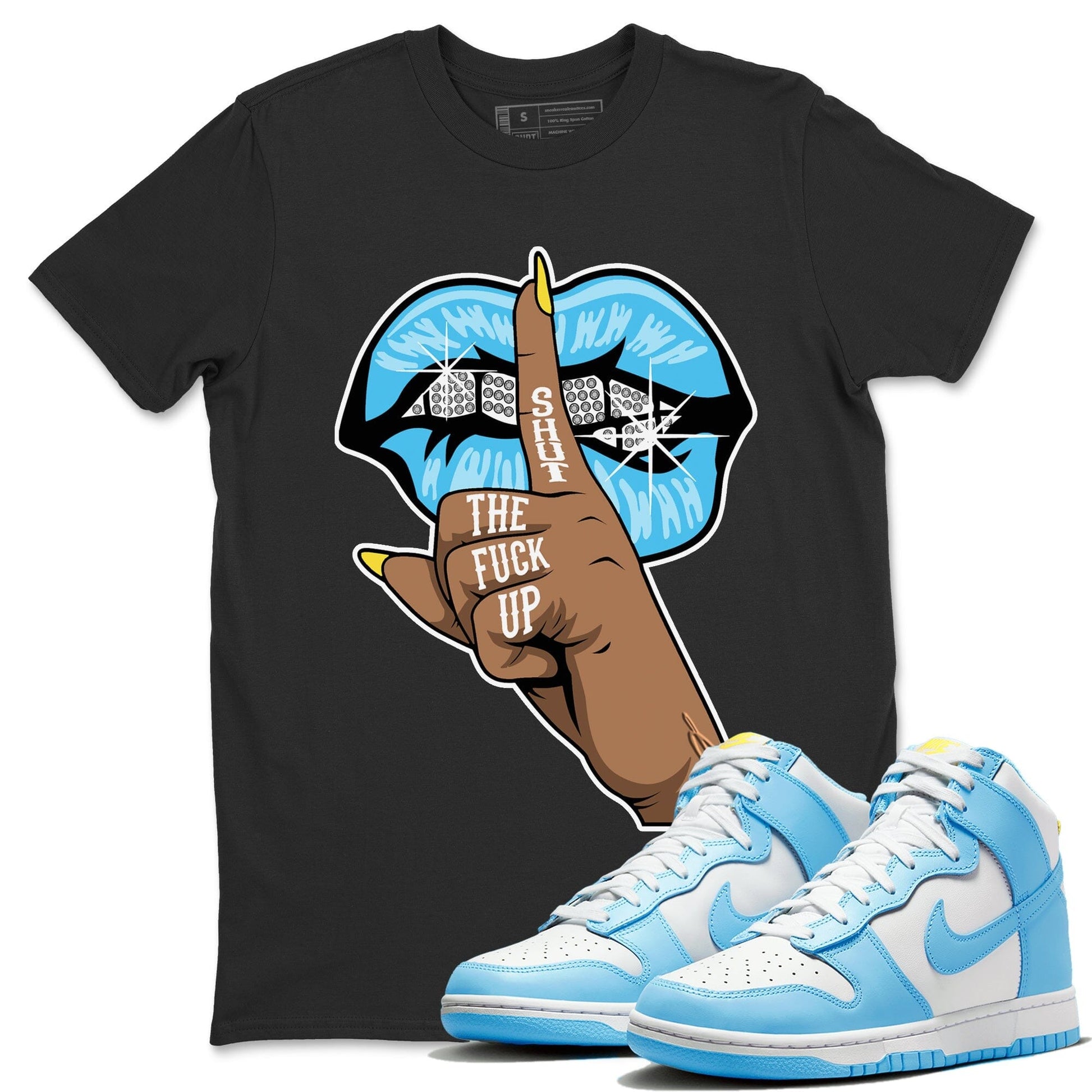 Dunk Blue Chill Sneaker Match Tees Lips Hand Sneaker Tees Dunk Blue Chill Sneaker Release Tees Unisex Shirts