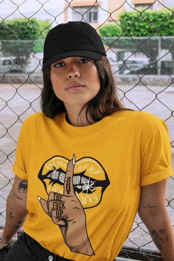 Dunk Championship Goldenrod Sneaker Match Tees Lips Hand Sneaker Tees Dunk Championship Goldenrod Sneaker Release Tees Unisex Shirts