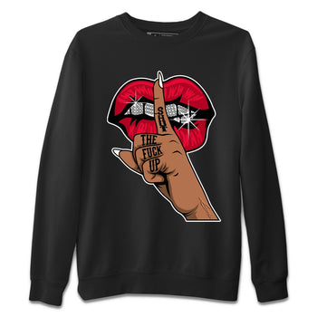 Jordan 1 Bred Patent Sneaker Match Tees Lips Hand Sneaker Tees Jordan 1 Bred Patent Sneaker Release Tees Unisex Shirts