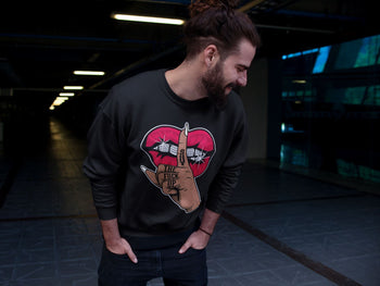 Jordan 1 Bred Patent Sneaker Match Tees Lips Hand Sneaker Tees Jordan 1 Bred Patent Sneaker Release Tees Unisex Shirts
