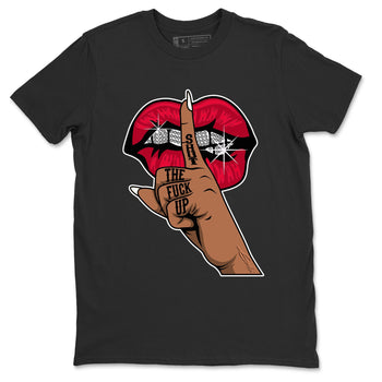 Jordan 1 Bred Patent Sneaker Match Tees Lips Hand Sneaker Tees Jordan 1 Bred Patent Sneaker Release Tees Unisex Shirts