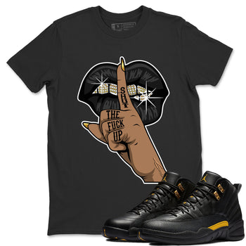 Jordan 12 Black Taxi Sneaker Match Tees Lips Hand Sneaker Tees Jordan 12 Black Taxi Sneaker Release Tees Unisex Shirts