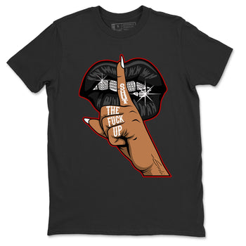 Jordan 12 Playoffs Sneaker Match Tees Lips Hand Sneaker Tees Jordan 12 Playoffs Sneaker Release Tees Unisex Shirts