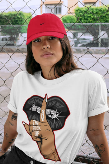 Jordan 12 Playoffs Sneaker Match Tees Lips Hand Sneaker Tees Jordan 12 Playoffs Sneaker Release Tees Unisex Shirts