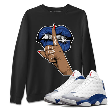 Jordan 13 French Blue Sneaker Match Tees Lips Hand Sneaker Tees Jordan 13 French Blue Sneaker Release Tees Unisex Shirts