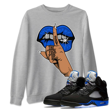 Jordan 5 Racer Blue Sneaker Match Tees Lips Hand Sneaker Tees Jordan 5 Racer Blue Sneaker Release Tees Unisex Shirts