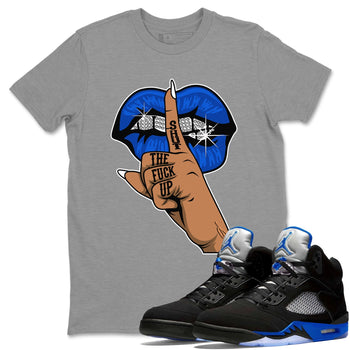 Jordan 5 Racer Blue Sneaker Match Tees Lips Hand Sneaker Tees Jordan 5 Racer Blue Sneaker Release Tees Unisex Shirts