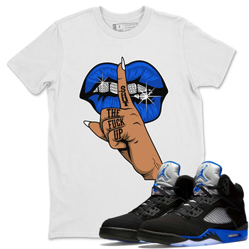 Jordan 5 Racer Blue Sneaker Match Tees Lips Hand Sneaker Tees Jordan 5 Racer Blue Sneaker Release Tees Unisex Shirts