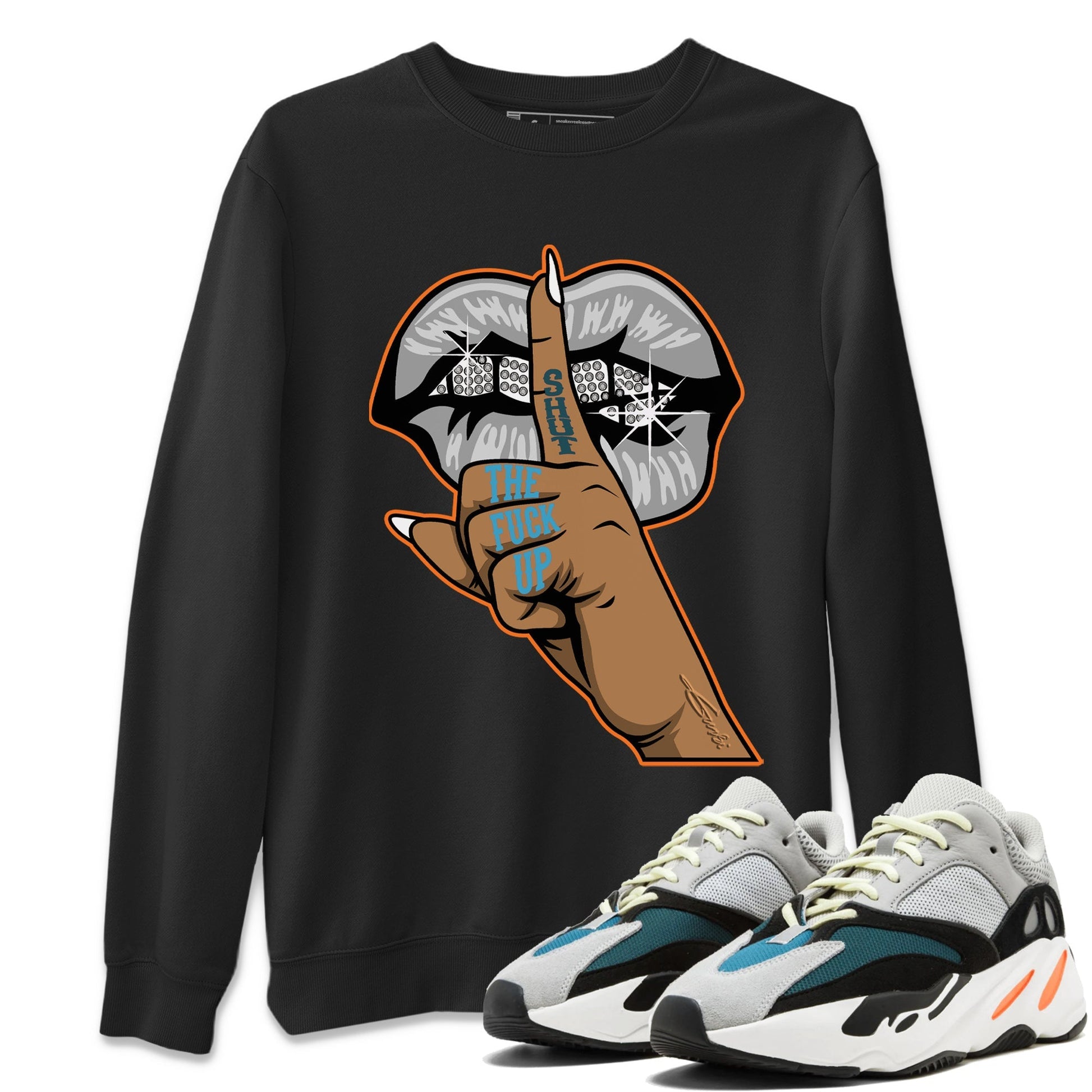 Yeezy 700 Wave Runner Sneaker Match Tees Lips Hand Sneaker Tees Yeezy 700 Wave Runner Sneaker Release Tees Unisex Shirts