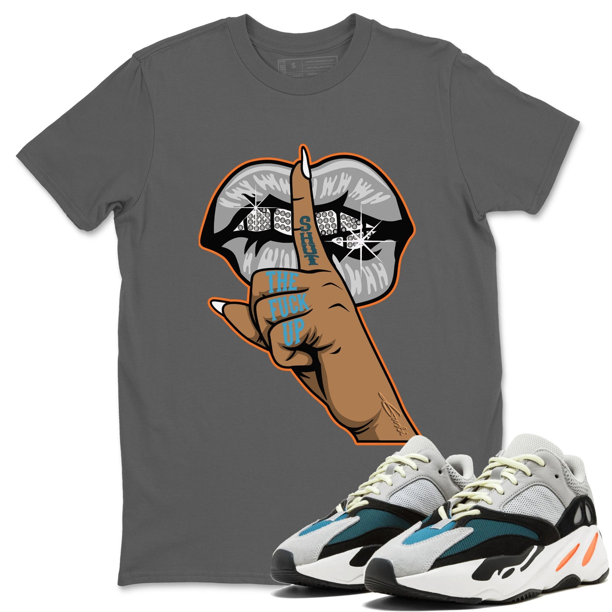 Yeezy 700 Wave Runner Sneaker Match Tees Lips Hand Sneaker Tees Yeezy 700 Wave Runner Sneaker Release Tees Unisex Shirts