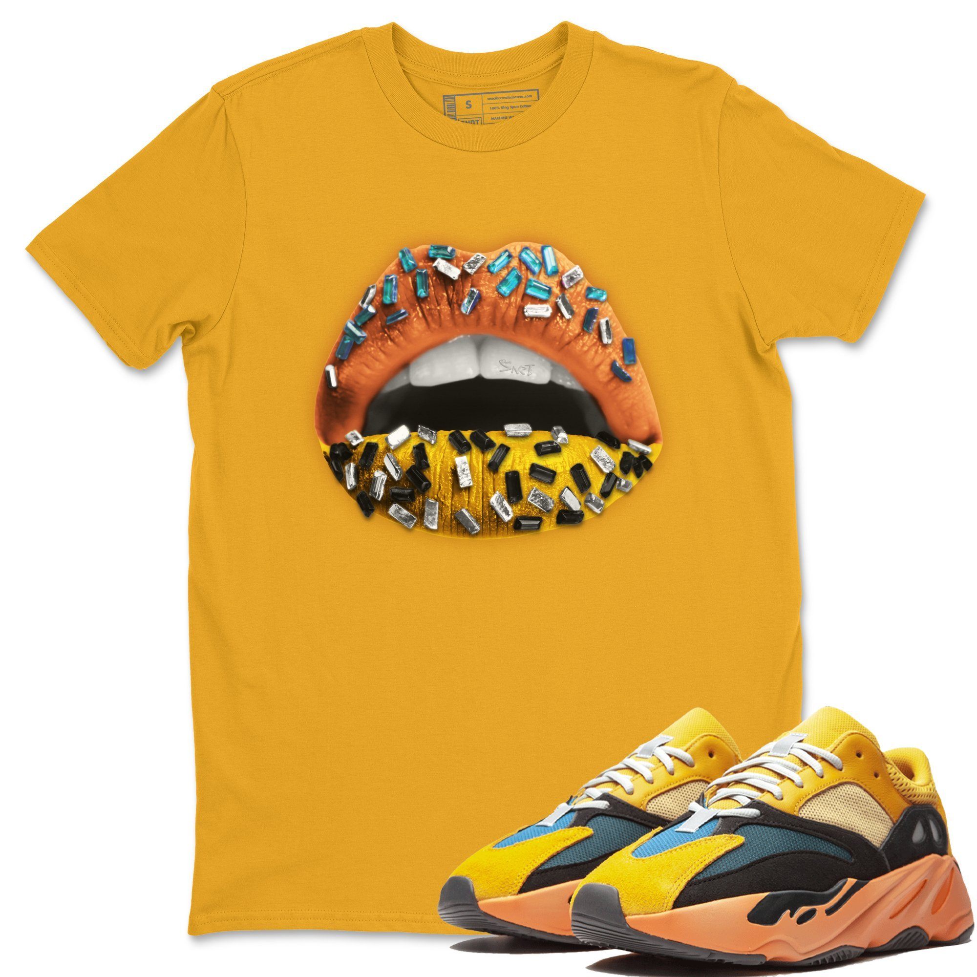 Yeezy 700 Sun Sneaker Match Tees Lips Jewel Sneaker Tees Yeezy 700 Sun Sneaker Release Tees Unisex Shirts