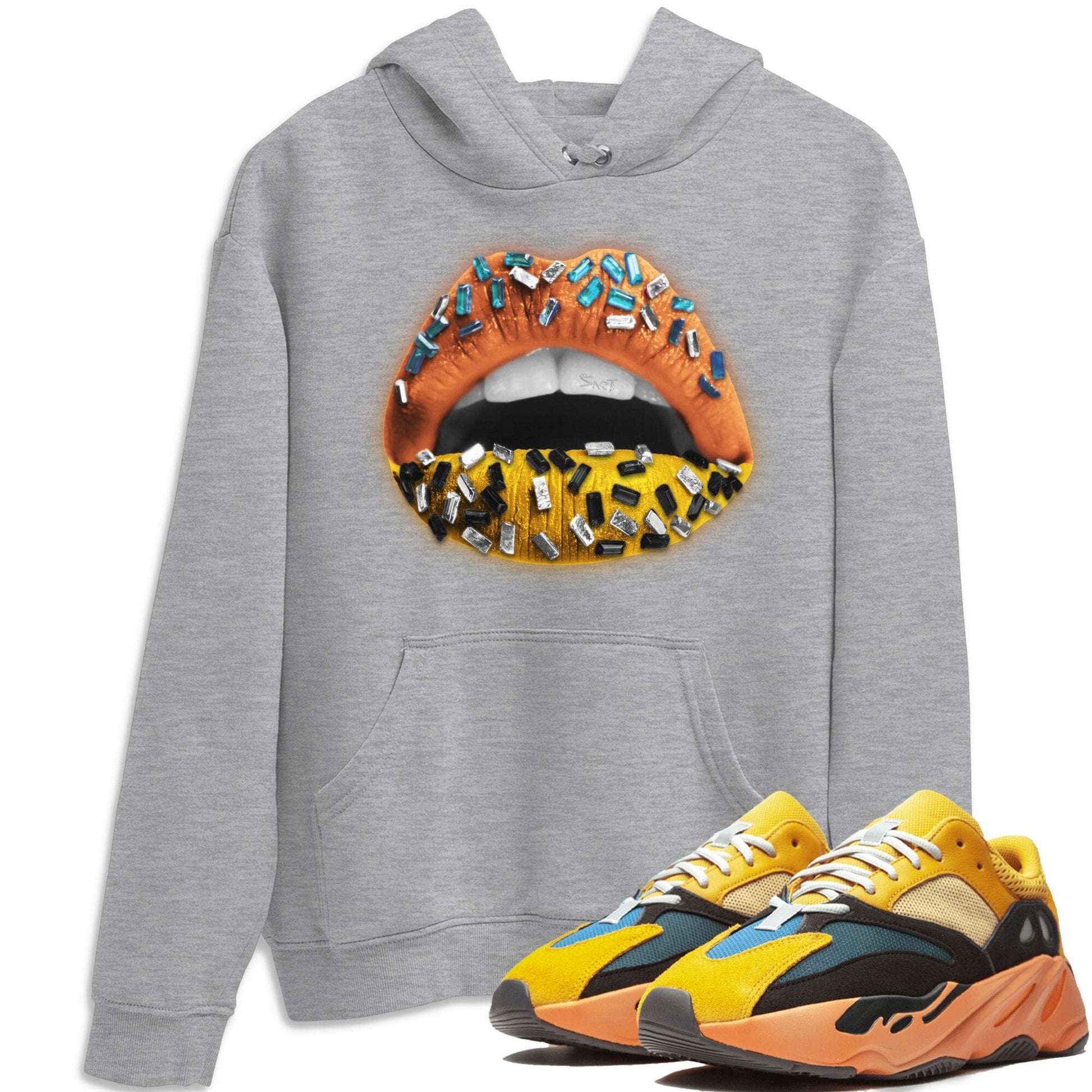 Yeezy 700 Sun Sneaker Match Tees Lips Jewel Sneaker Tees Yeezy 700 Sun Sneaker Release Tees Unisex Shirts