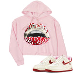 Air Force 1 Valentines Day Sneaker Match Tees Lips Jewel Sneaker Tees Air Force 1 Valentines Day Sneaker Release Tees Women's Shirts