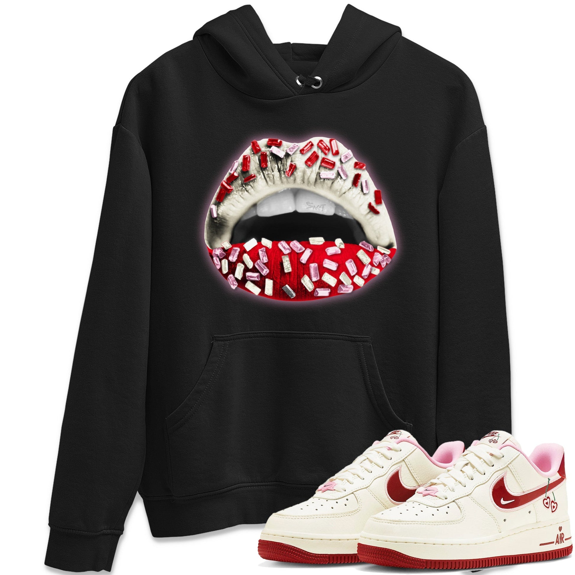 Air Force 1 Valentines Day Sneaker Match Tees Lips Jewel Sneaker Tees Air Force 1 Valentines Day Sneaker Release Tees Unisex Shirts