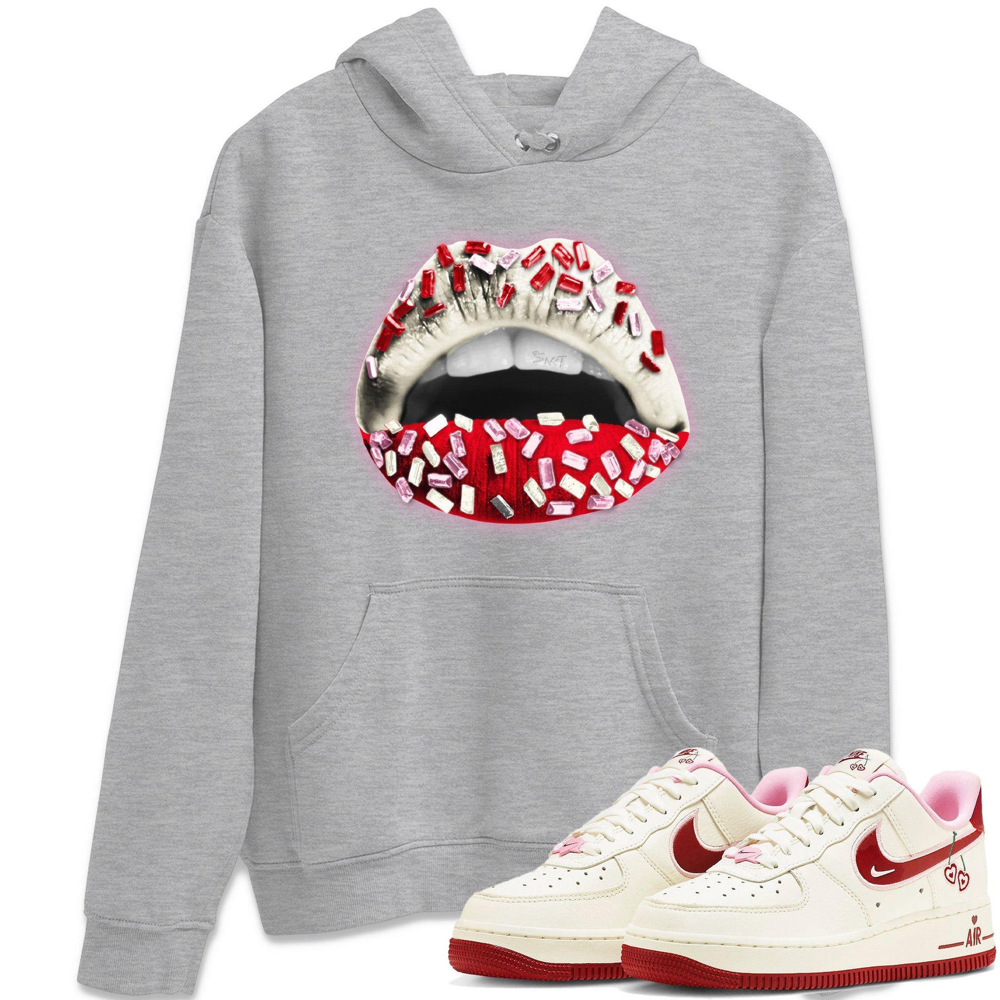 Air Force 1 Valentines Day Sneaker Match Tees Lips Jewel Sneaker Tees Air Force 1 Valentines Day Sneaker Release Tees Unisex Shirts