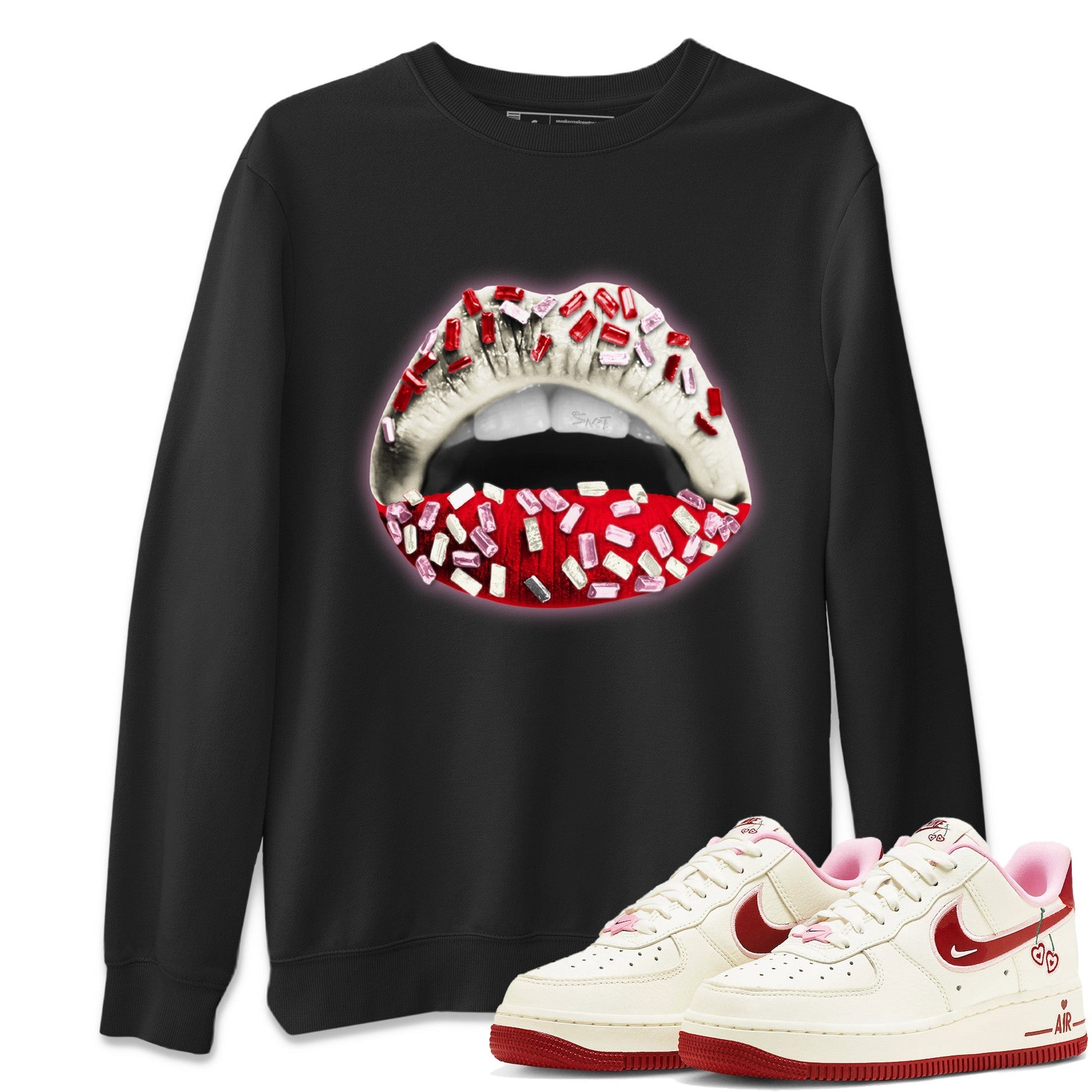 Air Force 1 Valentines Day Sneaker Match Tees Lips Jewel Sneaker Tees Air Force 1 Valentines Day Sneaker Release Tees Unisex Shirts