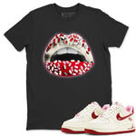 Air Force 1 Valentines Day Sneaker Match Tees Lips Jewel Sneaker Tees Air Force 1 Valentines Day Sneaker Release Tees Unisex Shirts