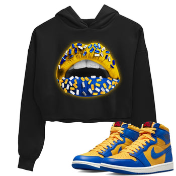 Jordan 1 Game Royal Varsity Maize Sneaker Match Tees Lips Jewel Sneaker Tees Jordan 1 Game Royal Varsity Maize Sneaker Release Tees Women's Shirts