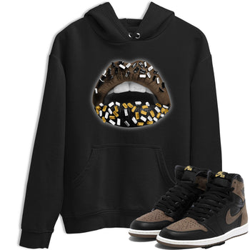 Air Jordan 1 Palomino shirt to match jordans Lips Jewel sneaker tees Air Jordan 1 High OG Palomino SNRT Sneaker Release Tees Crew Neck Casual Unisex Black 1 T-Shirt