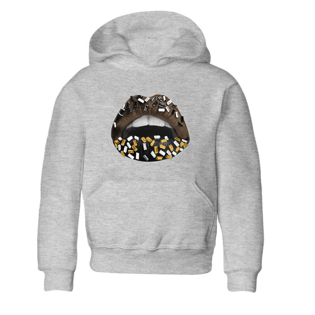 Air Jordan 1 Palomino shirt to match jordans Lips Jewel sneaker tees Air Jordan 1 High OG Palomino SNRT Sneaker Release Tees Baby Toddler Heather Grey 2 T-Shirt